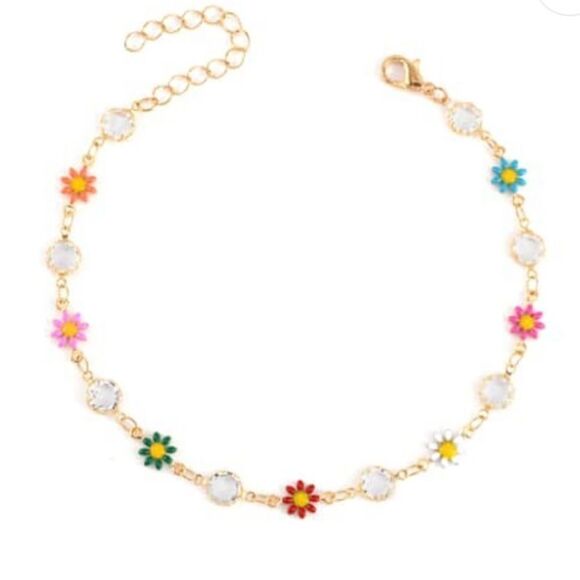 Austrian Crystal Charm Anklet set of 3 - Picture 6 of 16